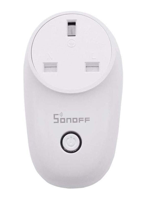 Sonoff S26 WiFi Smart Socket with Wireless Remote Control Plug Compatible with Alexa, PLUG-EU-F, White