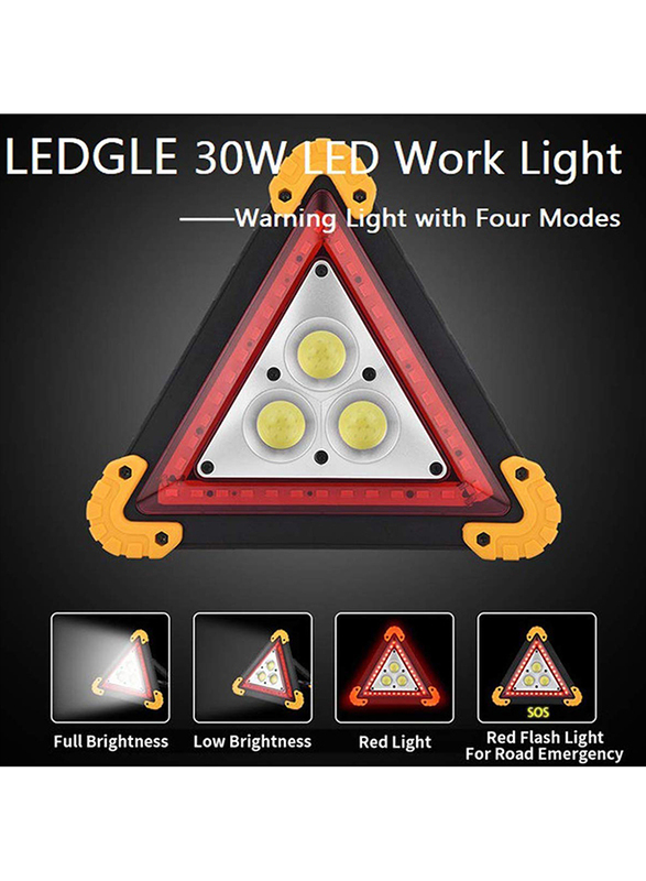 UK Plus Portable Multifunctional 30W LED Emergency Lamp, Black/Yellow