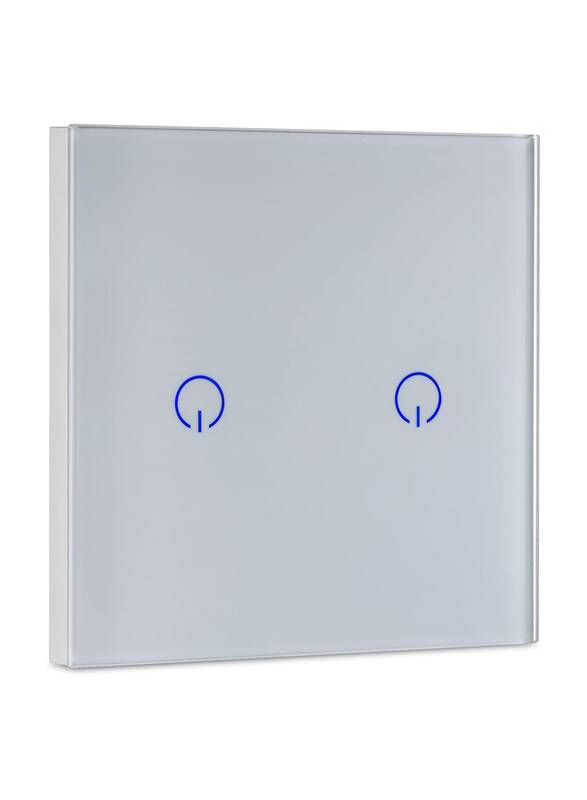 

Unihoms Wi-Fi Touch Wall 2 Gang Switch, Silver