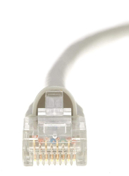 UK Plus 15-Meter Ethernet LAN Network RJ45 Cable, RJ45 Male to RJ45, CAT-6, Patch, White