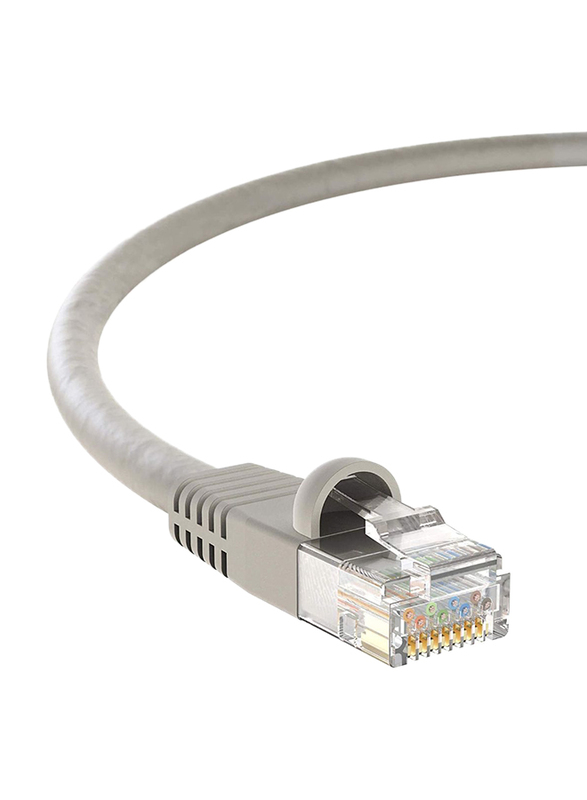 UK Plus 20-Meter Ethernet LAN Network RJ45 Cable, RJ45 Male to RJ45, CAT-6, High-Speed Transmission for Routers/Switches/Hubs/Network Printers and Game Boxes, White