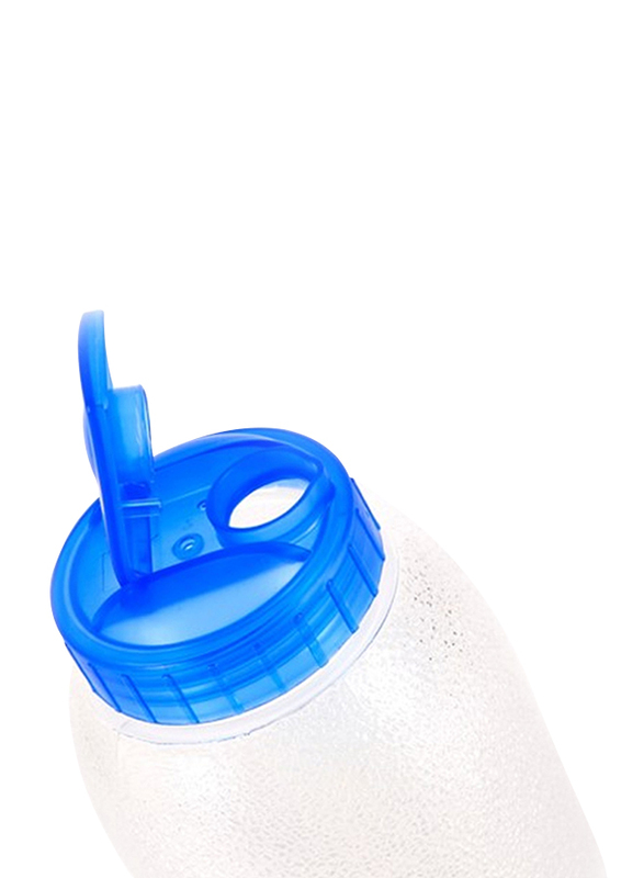 Lock & Lock 1.2 Ltr Plastic Water Bottle with Lid, 8.8 x 25.6cm, Clear/Blue