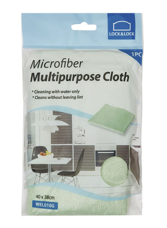 Lock & Lock Microfiber Multi-Purpose Cloth, 40 x 38 cm, Green
