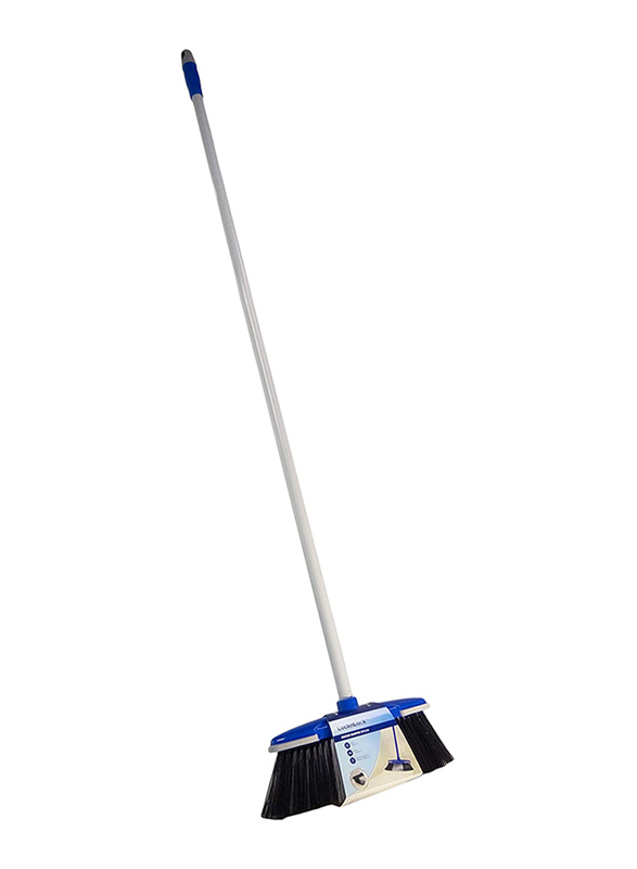 Lock & Lock Indoor Bumper Broom, Blue