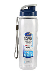 Lock & Lock 700ml Plastic Sports Handy Bottle, 7 x 23.5cm, Clear/Blue