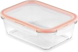 Lock & Lock LocknLock LLG455, Oven Safe, BPA Free, 100% Airtight, Food Storage Container with Lid, Clear, W 24.8 x H 17.6 L 10.8 cm, 8.45-cup, Rectangular, Borosilicate Glass