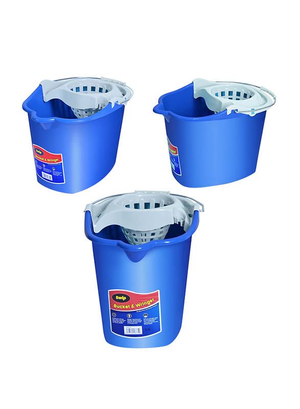 Swip 15 Liter Bucket Wringer, Blue/White