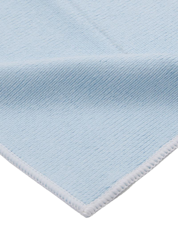 Lock & Lock Microfiber Glass Polishing Cleaner Cloth, 30 x 29 cm, Blue