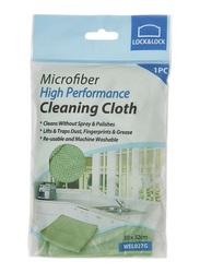 Lock & Lock Microfiber Hi-Performance Cleaning Cloth, 30 x 32 cm, Green