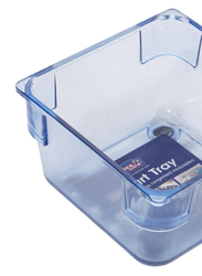 Lock & Lock Small Plastic Square Smart Tray, 8 x 8 x 5cm, Clear Blue