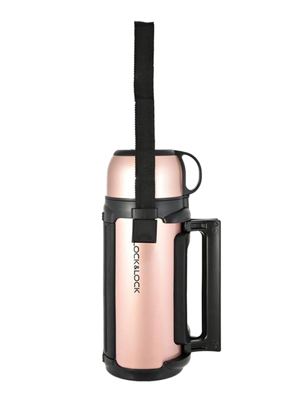 Lock & Lock 1.5 Ltr Giant Hot Tank Flask, 12 x 12.2 x 31.5cm, Pink Gold