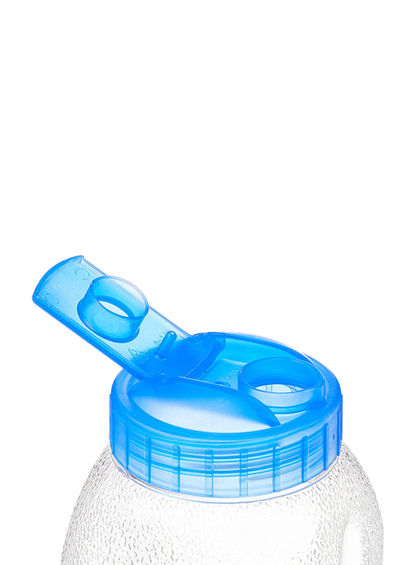 Lock & Lock 900ml Plastic Water Bottle with Lid, 7.8 x 20.8cm, Clear/Blue