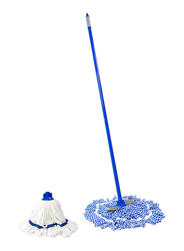 

Lock & Lock Water Mop Set, with 2 Microfiber Refills, Blue