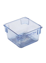 Lock & Lock Small Plastic Square Smart Tray, 8 x 8 x 5cm, Clear Blue