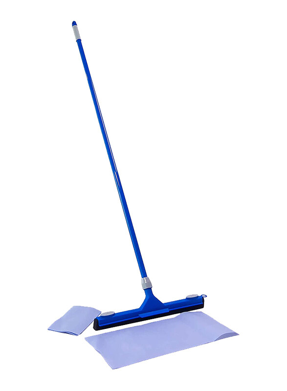 

Lock & Lock 45cm Floor Wiper Squeegee with 2 Non-Woven Cloths, Blue