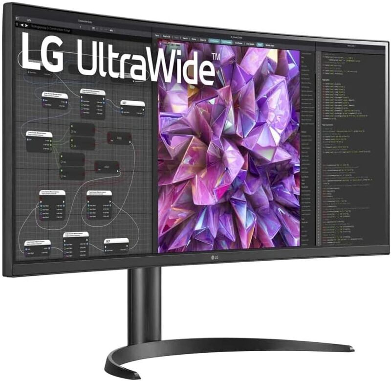 LG 34WQ75C 34 Inch UltraWide Monitor IPS Curved USB Type-C LAN port AMD FreeSync MaxxAudio Gaming Features Black