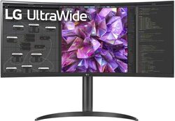 LG 34WQ75C 34 Inch UltraWide Monitor IPS Curved USB Type-C LAN port AMD FreeSync MaxxAudio Gaming Features Black