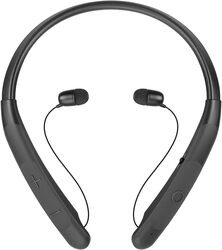LG TONE Wireless Stereo Headset with Retractable Earbuds NP3 Black UAE Version