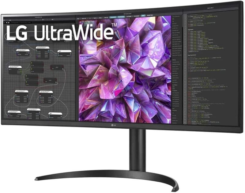 LG 34WQ75C 34 Inch UltraWide Monitor IPS Curved USB Type-C LAN port AMD FreeSync MaxxAudio Gaming Features Black