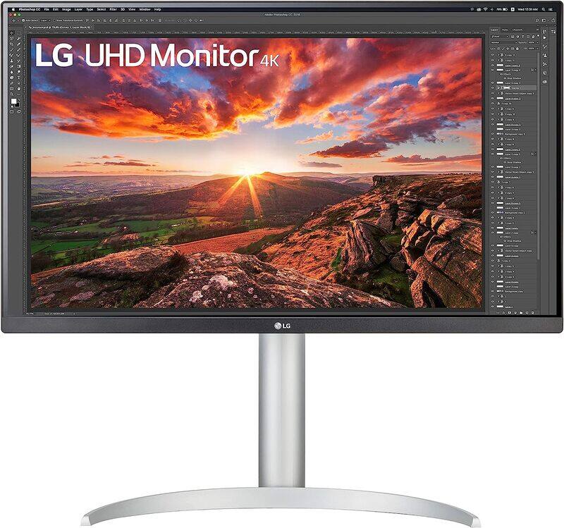 

LG 27UP650-W 27 UHD IPS Display VESA Display HDR 400 DCI-P3 95% Color Gamut 3-Side Virtually Borderless Display Silver Monitor