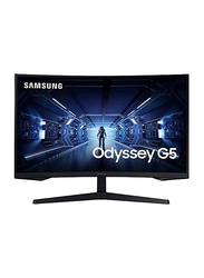 Samsung 32 Inch Odyssey G5 Quad HD Curved LED Gaming Monitor, 144Hz, 1ms, FreeSync Premium, LC32G55TQWMXUE, Black