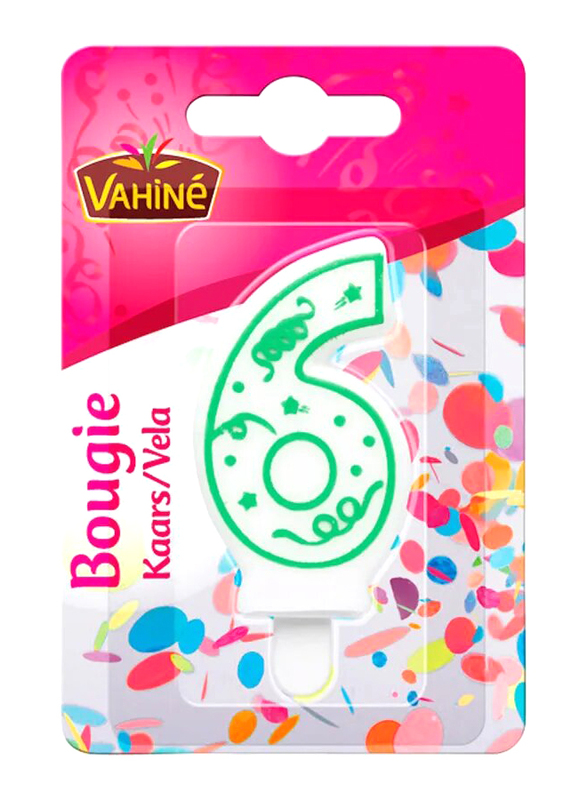 Vahine Accessories Figure 6 Candle, 30g, White/Green