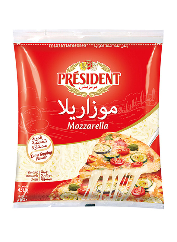 

President Shredded Mozzarella Cheese, 450g