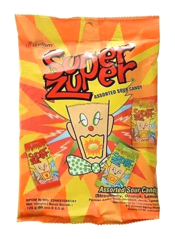 

Unican Super Zuper Assorted Sour Candy, 125g