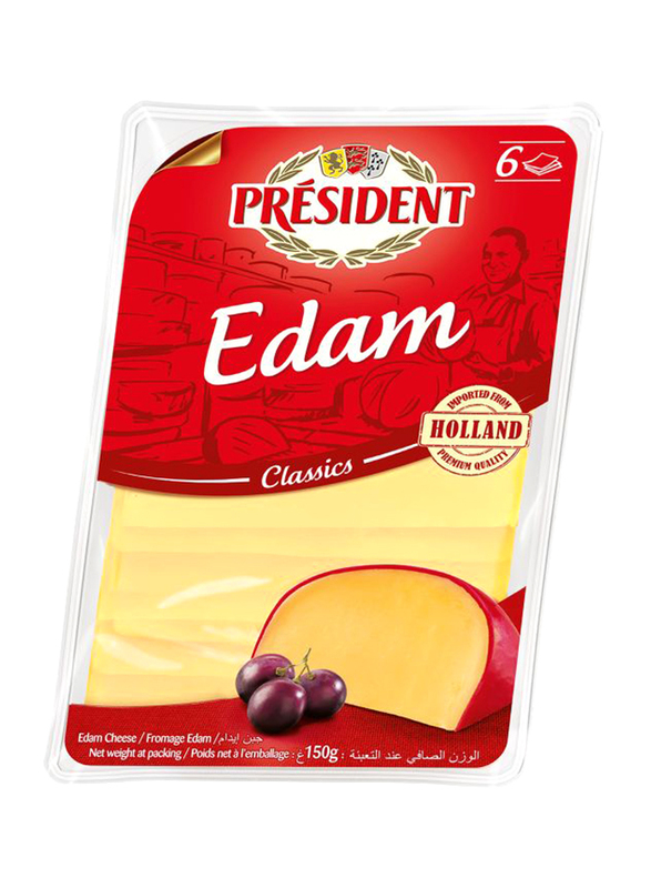 President Classic Edam Slices Cheese, 150g