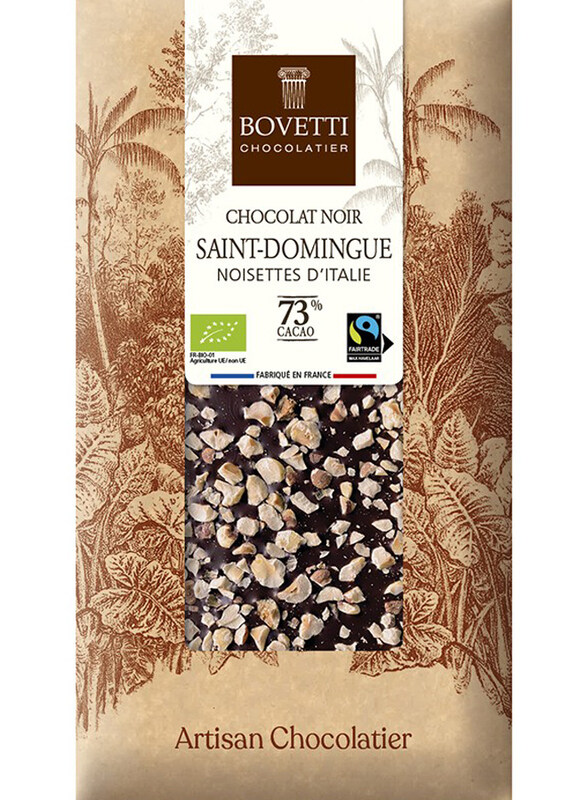 

Bovetti Organic Dark Chocolate With Italian Hazelnuts, 100g