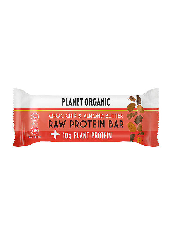 

Planet Organic Almond Butter & Choco Chipar Raw Protein Bar, 50g