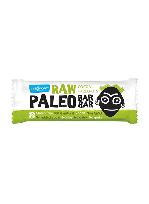 Maxsport Paleo Raw Cocoa Hazelnuts Protein Bar, 50g