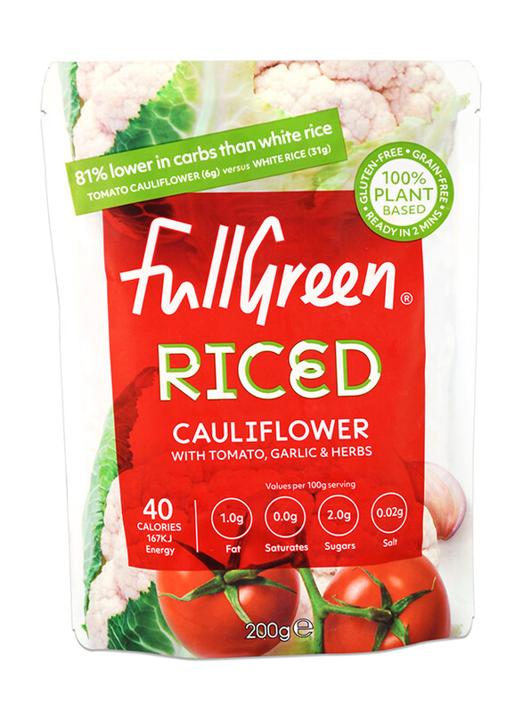 

Full Green Tomato, Garlic and Herbs Flavoured Cauli Rice, 200g