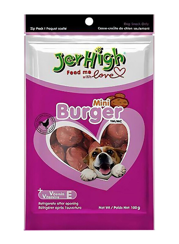 

Jerhigh Mini Burger Meaty Treat Dry Dog Food, 100g