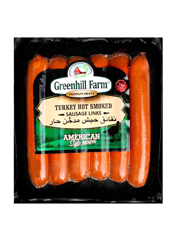 Greenhill Farm Smoked Turkey Hot Sausage Links, 396 grams