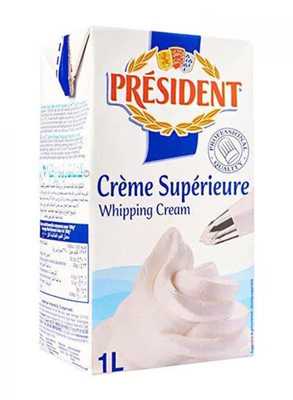 President Uht Whipping Cream, 1 Liter