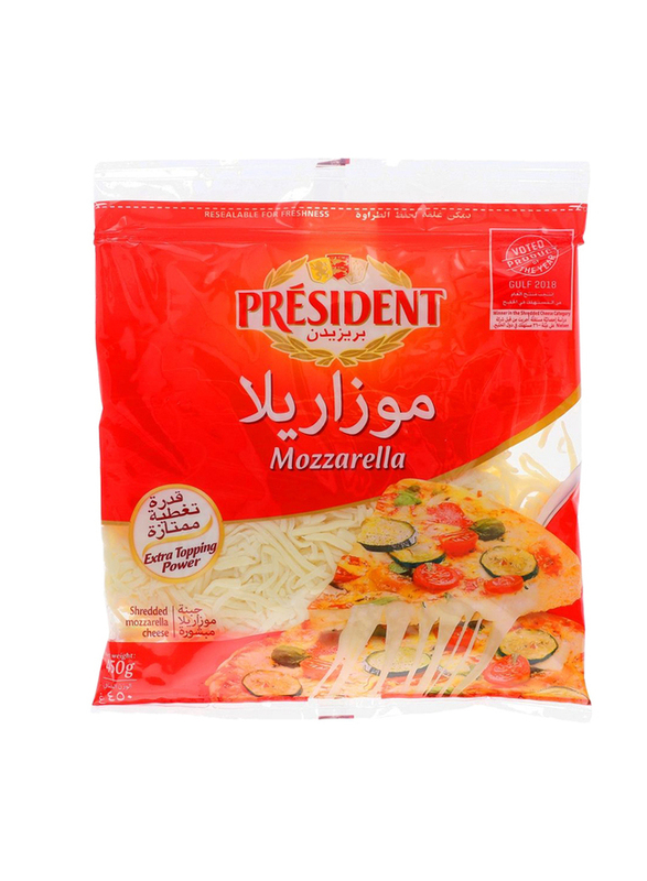 President Shredded Mozzarella Cheese, 450g
