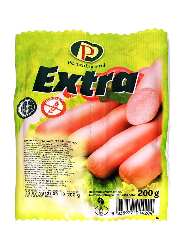 

Perutnina Extra Chicken Frankfurter, 200 grams