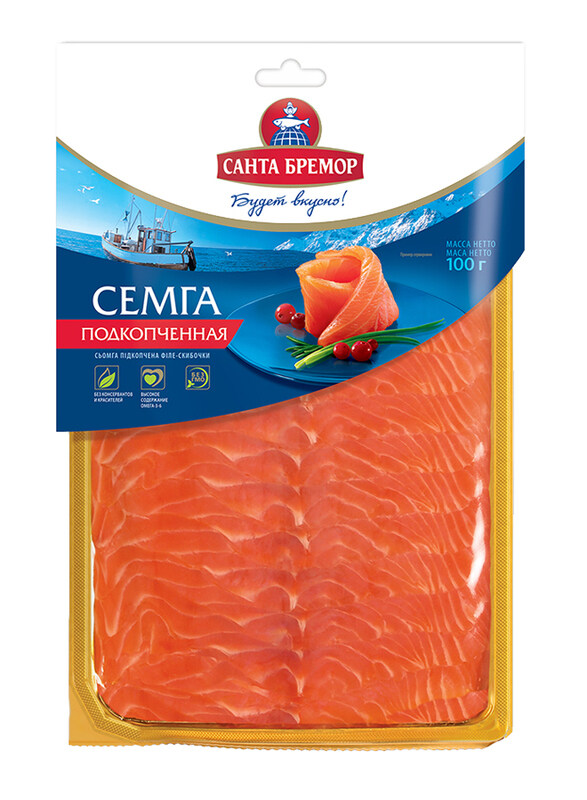 

Santa Bremor Soft Smoked Salmon Fillet Slices, 100g