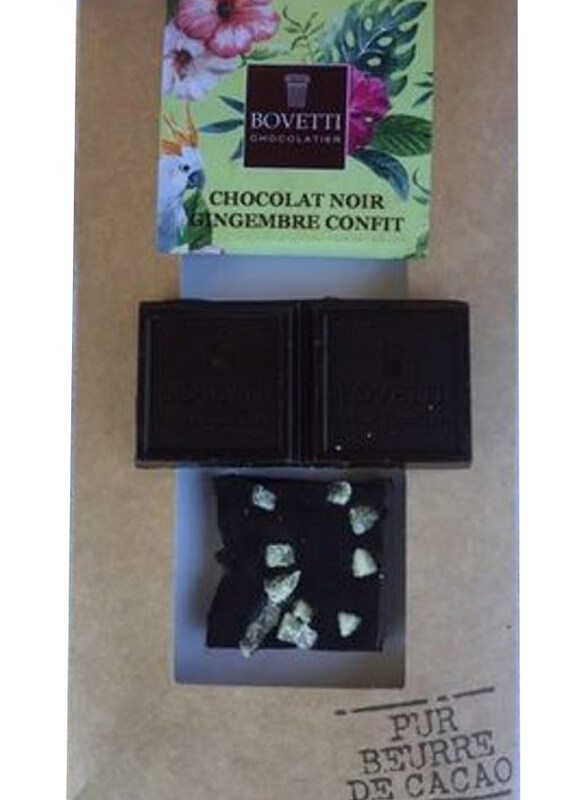 

Bovetti Dark Chocolate Bar With Candied Ginger, 100g