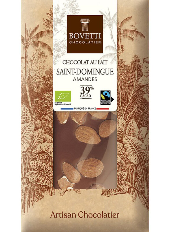 

Bovetti Organic Milk Chocolate With Almonds, 100g