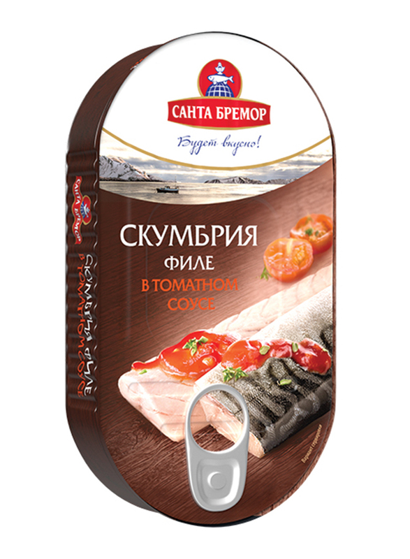 Santa Bremor Canned Fish Mackerel Fillet in Tomato Sauce, 175g