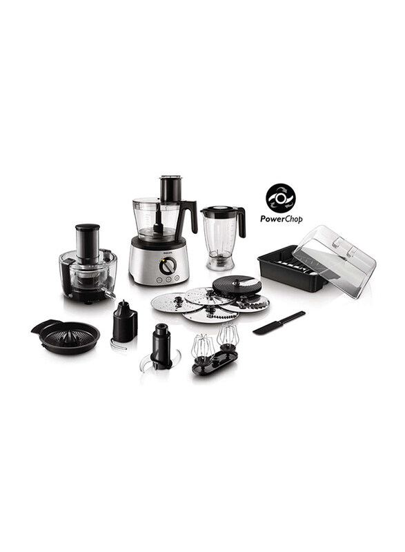 

Philips 7000 Series Advance Collection Food Processor, 1300W, HR7778, Silver/Black