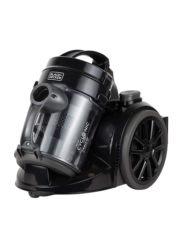 

Black+Decker Cyclonic Canister Vacuum Cleaner, 2.5L, VM1480, Black