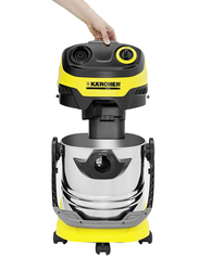 Karcher WD 5 Premium Wet & Dry Multi Purpose Vacuum Cleaner, 25L, 1100W, Yellow/Sliver/Black