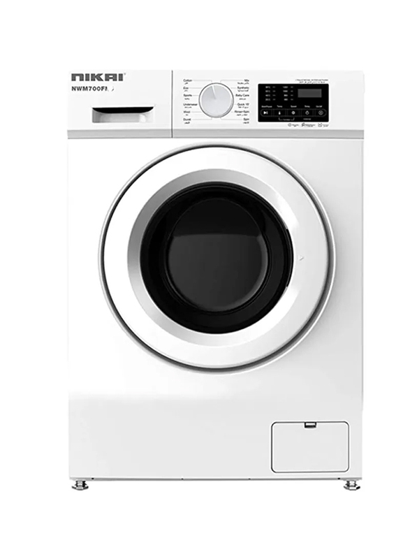 Nikai 7 Kg Front Load Fully Automatic Washing Machine, NWM700FT, White