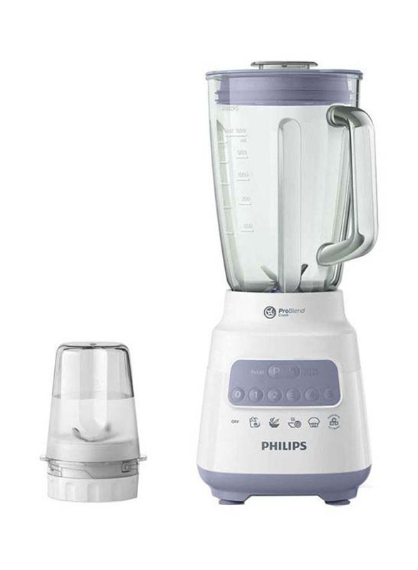 Philips 2L 5000 Series Blender with Core Jar, 700W, HR2222/01, White/Purple/Clear