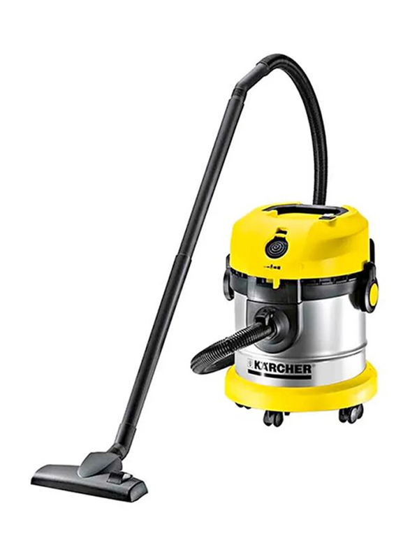 Karcher Wet & Dry Multi-Purpose Vacuum Cleaner, 20L, 1600W, 7239610, Yellow/Sliver/Black