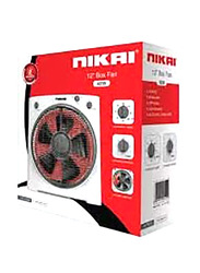 Nikai Box Fan 5 Blades, 40W, 12-inch, NF755N2, Grey