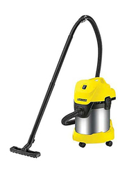 Karcher WD 3 Premium Multi-Purpose Vacuum Cleaner, 17L, 1600W, 16298460, Yellow/Black